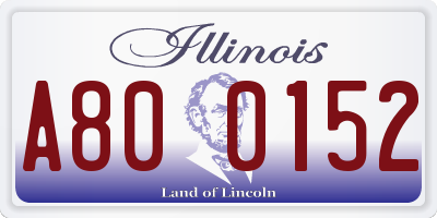 IL license plate A800152