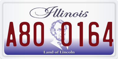 IL license plate A800164