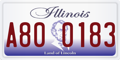 IL license plate A800183