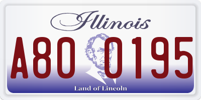 IL license plate A800195