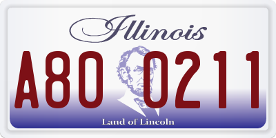 IL license plate A800211
