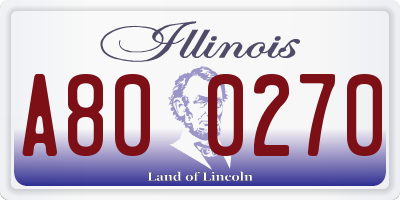 IL license plate A800270