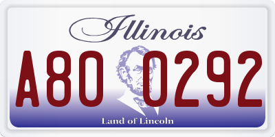 IL license plate A800292
