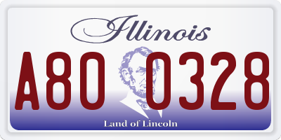 IL license plate A800328