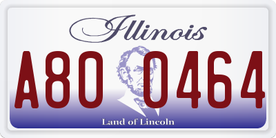 IL license plate A800464