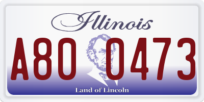 IL license plate A800473