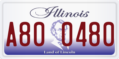 IL license plate A800480