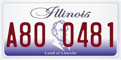 IL license plate A800481
