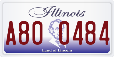 IL license plate A800484