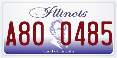 IL license plate A800485