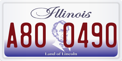 IL license plate A800490