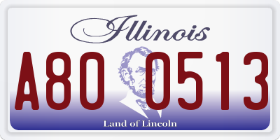 IL license plate A800513
