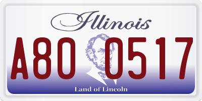 IL license plate A800517