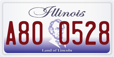 IL license plate A800528