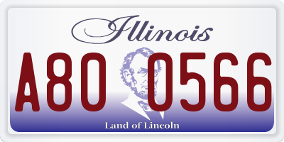 IL license plate A800566