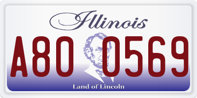 IL license plate A800569
