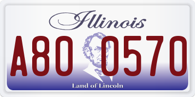 IL license plate A800570