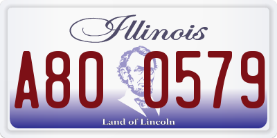 IL license plate A800579