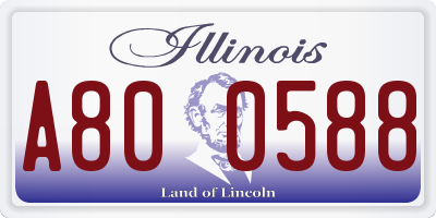 IL license plate A800588