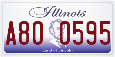 IL license plate A800595