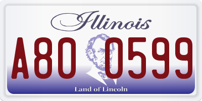 IL license plate A800599