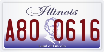 IL license plate A800616