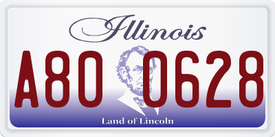IL license plate A800628