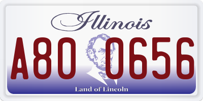 IL license plate A800656
