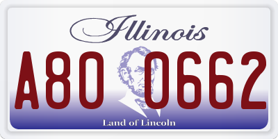 IL license plate A800662