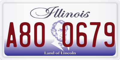 IL license plate A800679