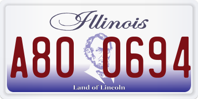 IL license plate A800694