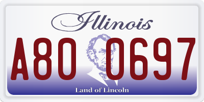 IL license plate A800697