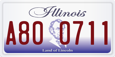 IL license plate A800711