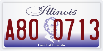 IL license plate A800713