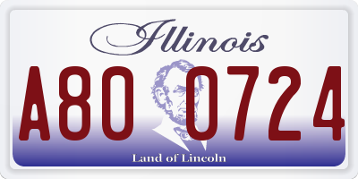 IL license plate A800724