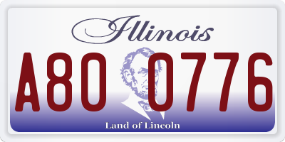 IL license plate A800776