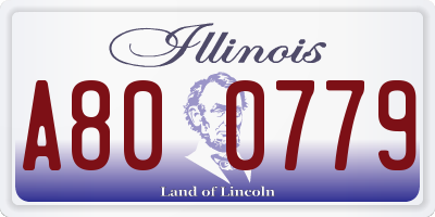 IL license plate A800779