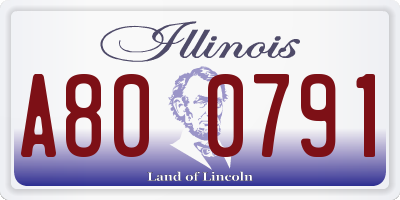 IL license plate A800791