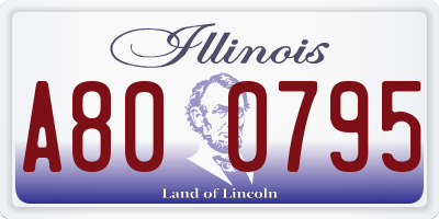 IL license plate A800795