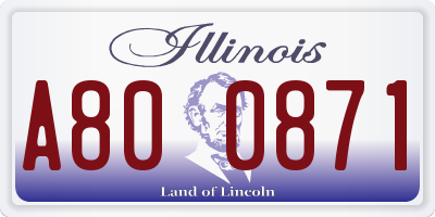 IL license plate A800871
