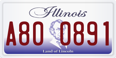 IL license plate A800891