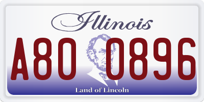 IL license plate A800896