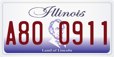 IL license plate A800911