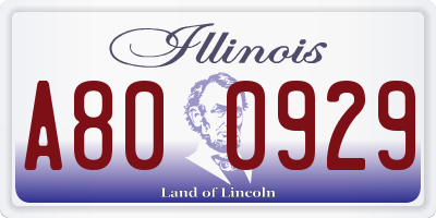 IL license plate A800929