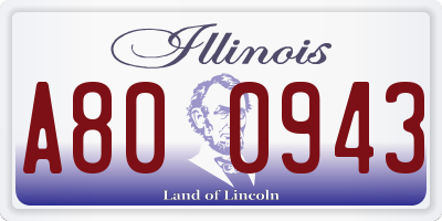 IL license plate A800943