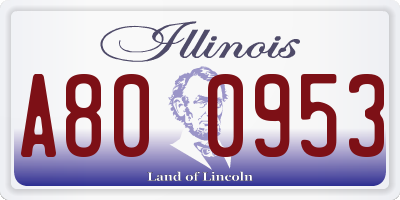 IL license plate A800953