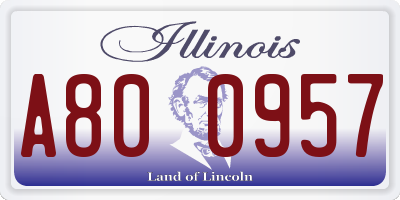 IL license plate A800957