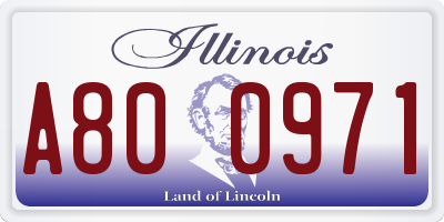 IL license plate A800971