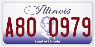 IL license plate A800979