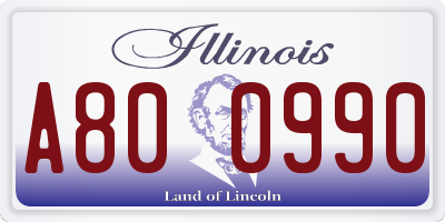 IL license plate A800990